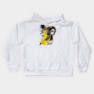 Yellow Splat Impressionistic Kids Hoodie